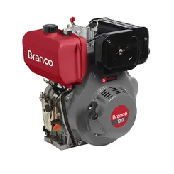 Motor a Diesel de 10 cv 406 cm³ Partida Manual BD 10 Branco