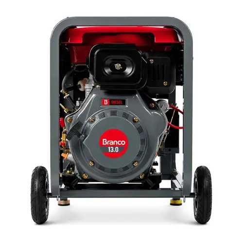 Gerador de Energia a Diesel 7,5 kVA Trifásico 220V Branco BD-8000 E3 Partida Elétrica