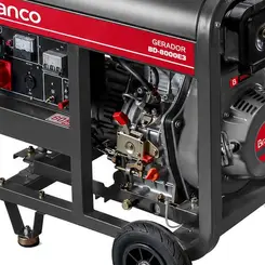 Gerador de Energia a Diesel 7,5 kVA Trifásico 220V Branco BD-8000 E3 Partida Elétrica