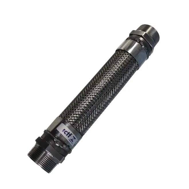 Tubo Flexível Inox 1.1/2 Pol Macho x Macho Fixo 300mm