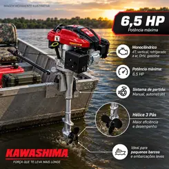 Rabeta Vertical com Motor a Gasolina 6,5 cv Kawashima