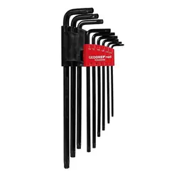 Jogo de Chave Torx TX T10-T50 Longas Hexabular 9 Peças