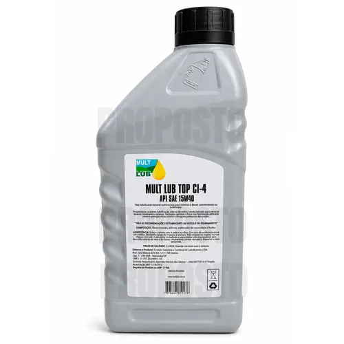 Óleo Lubrificante 15W40 Mult Lub Top Diesel 1 L Ecolubri