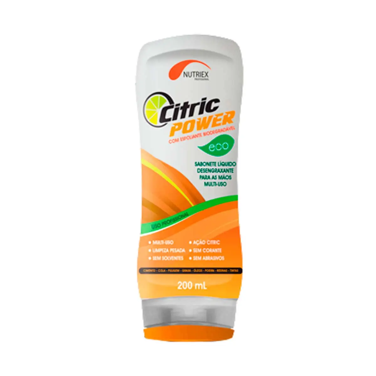 Sabonete Líquido Tira Graxa 200ml Citric Power com Esfoliante Desengraxante