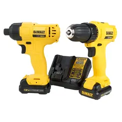 Kit Parafusadeira/Furadeira 3/8" + Parafusadeira de Impacto 1/4" 12 V Dewalt