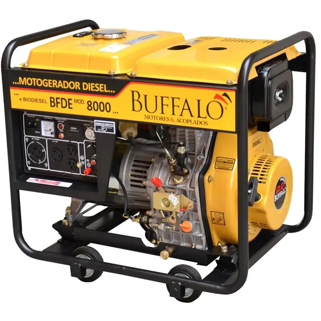 Gerador de Energia a Diesel Monofásico 110/220V 6,5 KVA Buffalo BFDE 8000 Plus