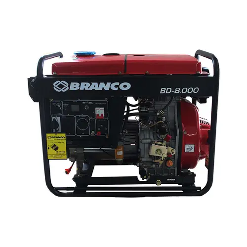 Gerador de Energia a Diesel Monofásico 110/220V 6,5 KVA Branco BD-8000E