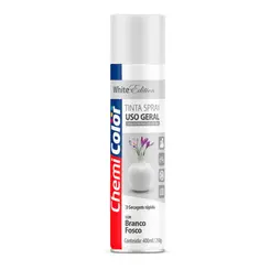 Tinta Spray Uso Geral Chemicolor 400 ml Branco Fosco