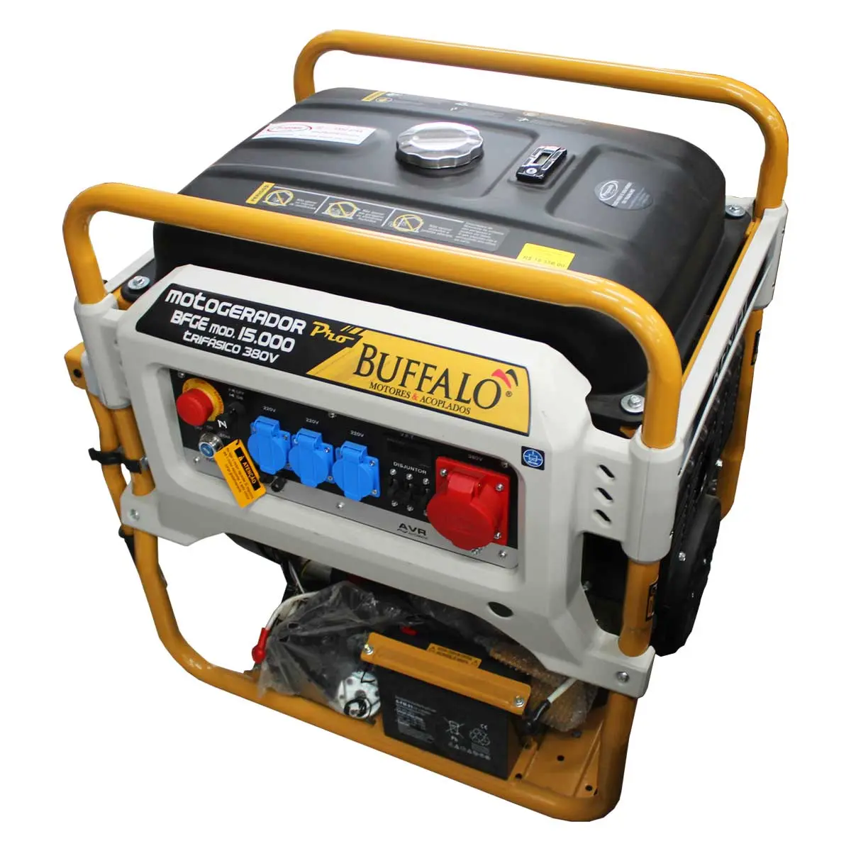 Gerador de Energia à Gasolina 15 KVA Trifásico 380V Buffalo Rental BFGE-15000