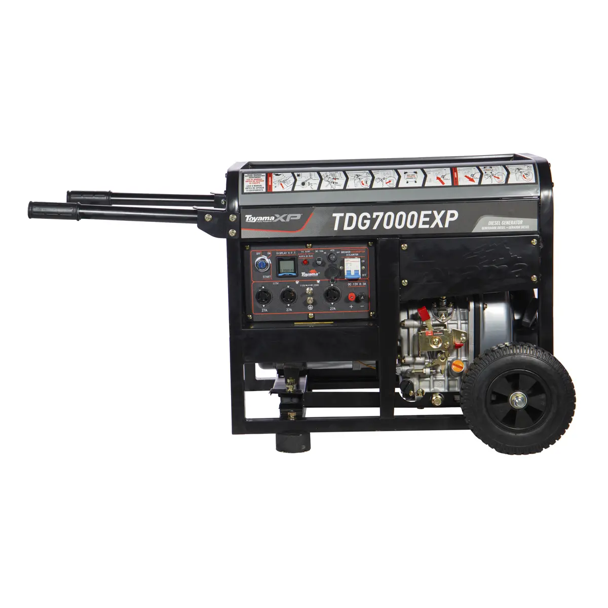 Gerador de Energia a Diesel Monofásico 110/220V 6 KVA Toyama TDG7000ExP