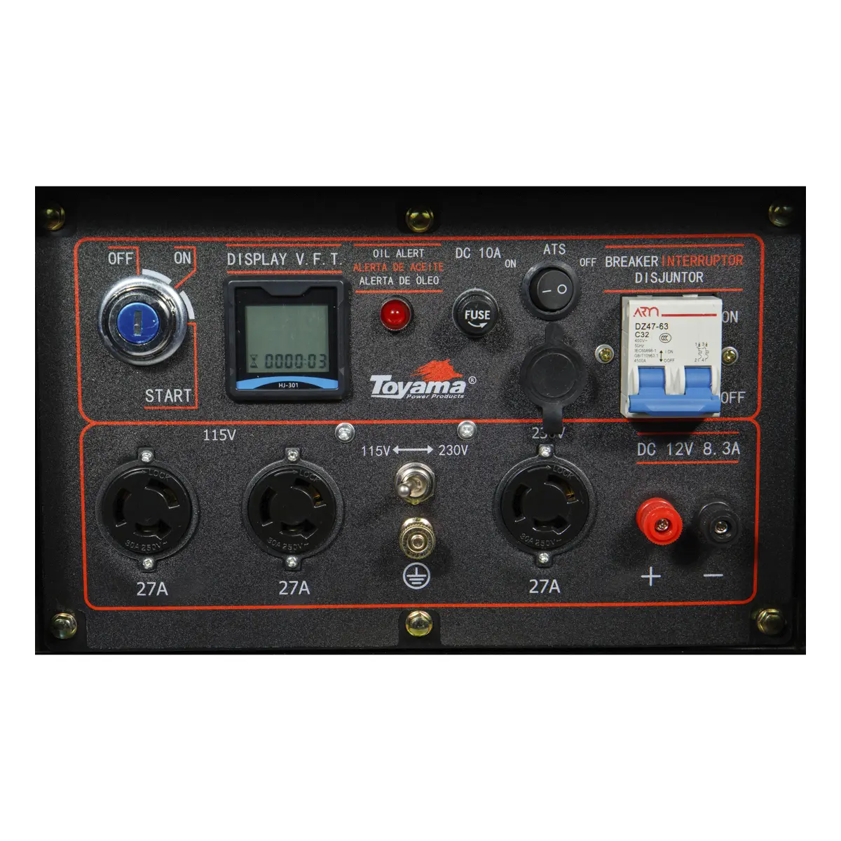 Gerador de Energia a Diesel Monofásico 110/220V 6 KVA Toyama TDG7000ExP