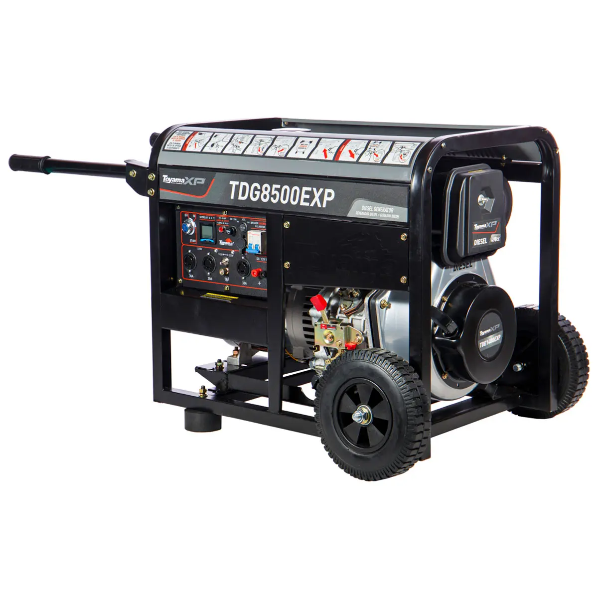 Gerador de Energia a Diesel 7000 W 7 KVA Toyama Mono 115/230V TDG8500ExP
