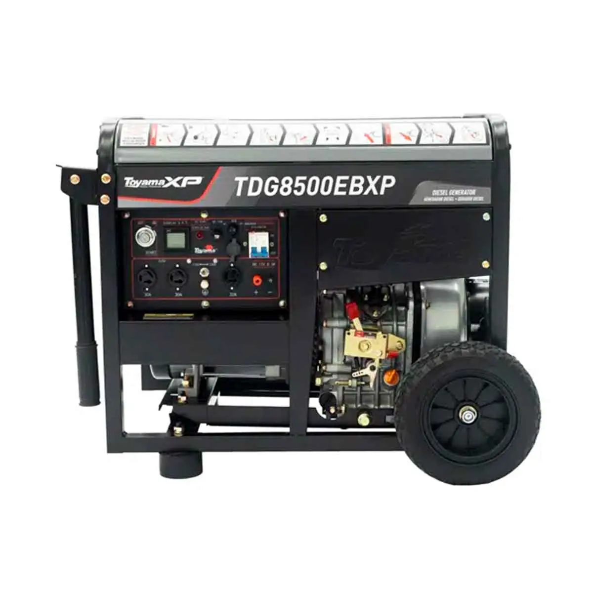 Gerador a Diesel Monofásico 110/220 V Partida elétrica 7 kVA Toyama TDG8500EBXP