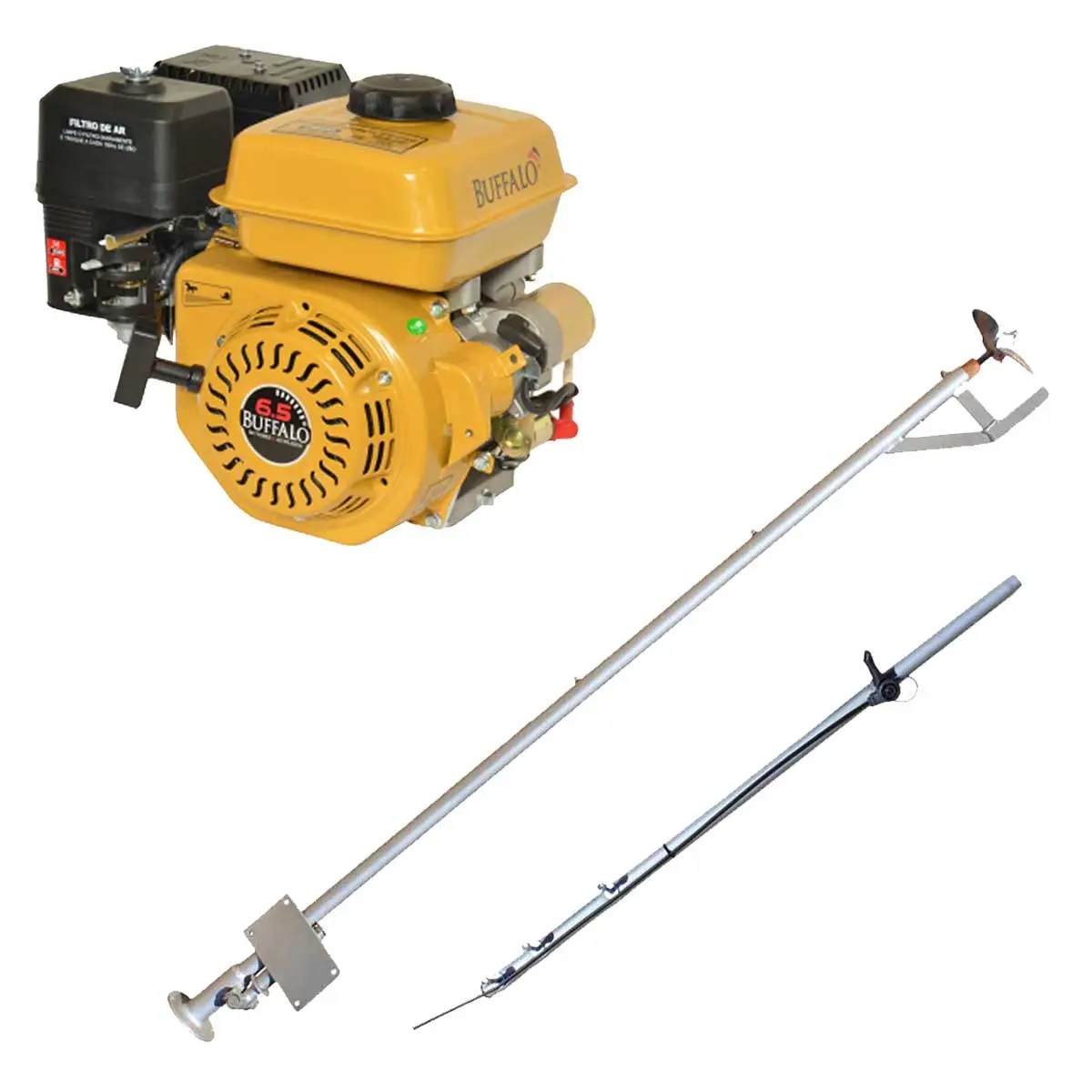 Rabeta Luxo 1,7 m para Barco com Motor Buffalo BFG 6,5 cv
