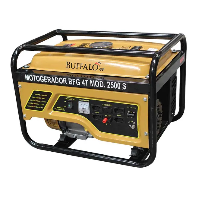 Gerador de Energia a Gasolina 2,5 kVA Monofásico 110/220V Buffalo BFG 2500 S
