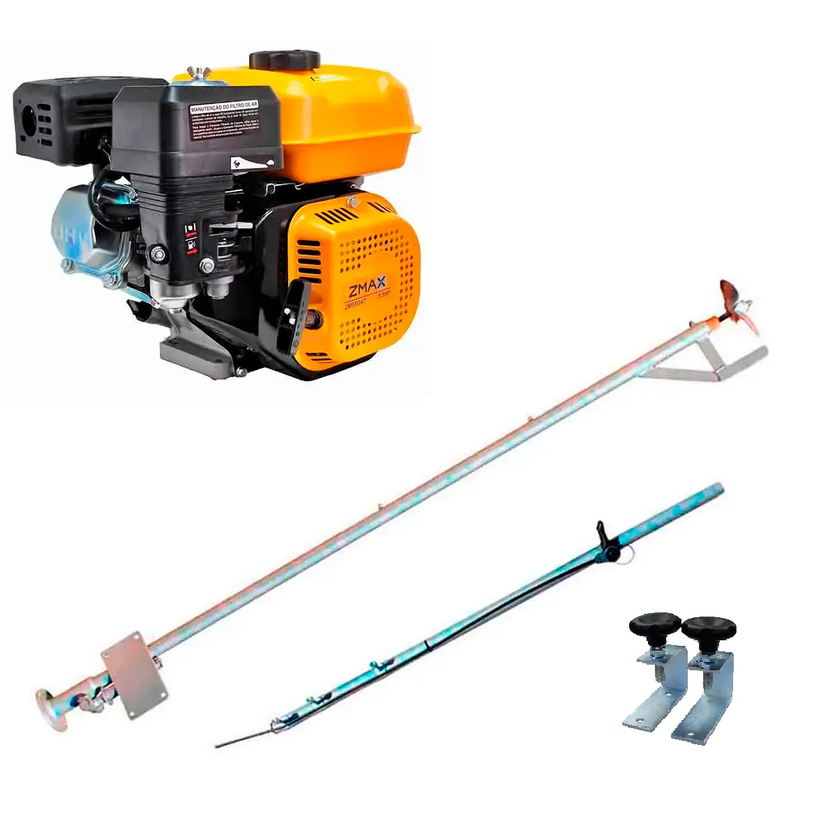 Rabeta Luxo 1,7 m para Barco com Motor Zmax 5,5 cv