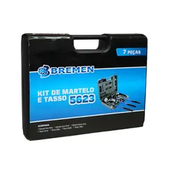 Kit de Martelo e Tasso com 7 peças em Aço Bremen 5623