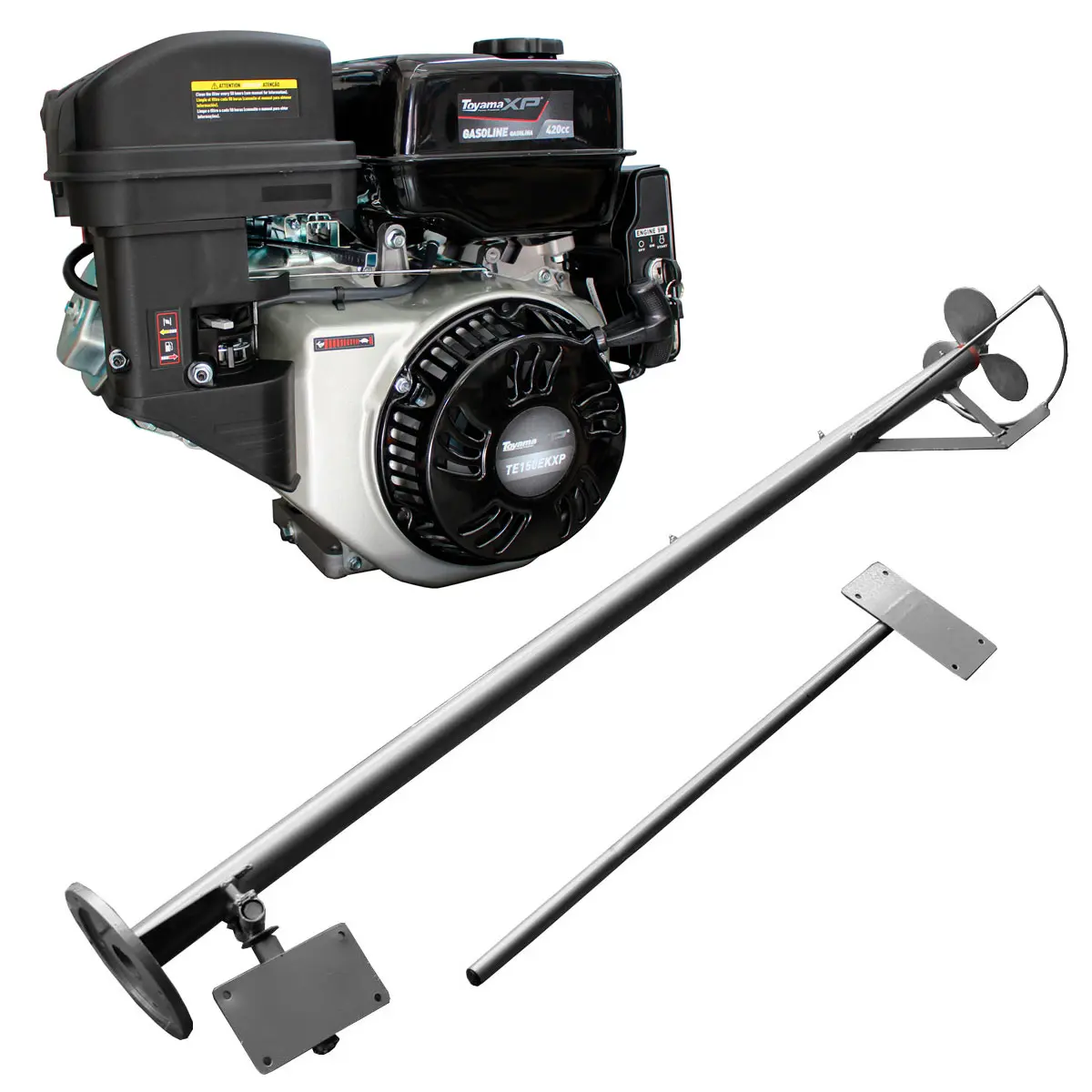 Rabeta para Barco 2,2 m com Motor Toyama Gasolina TE150EK-XP 15 cv Part Elétrica