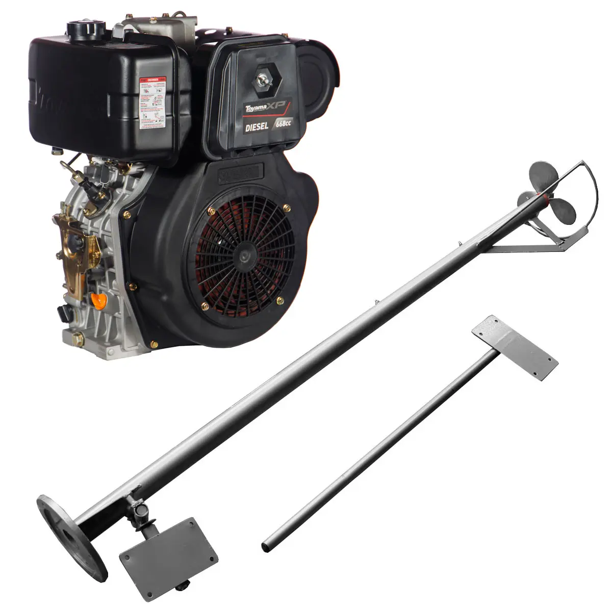 Rabeta para Barco 2,2 m Motor Diesel TDE160EXP 16HP Part. Elétrica