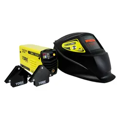 Kit Inversor de 150 A Bivolt com Máscara de Solda e Esquadros 12 kg Super Tork
