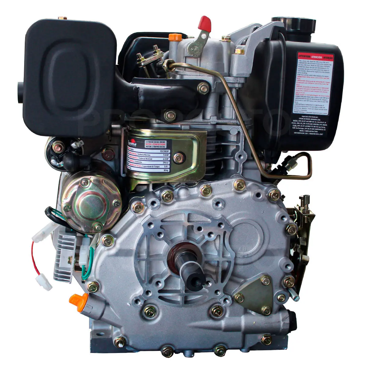 Motor a Diesel Toyama 4T 1pol TDE70EXP 7,0 hp 296cc Part. Elétrica 019-042