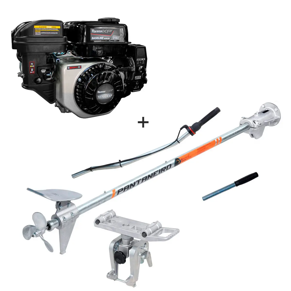 Rabeta Master Plus Pantaneiro 2,2m Motor Toyama 7,0 cv TE70EK-XP Partida Elétrica