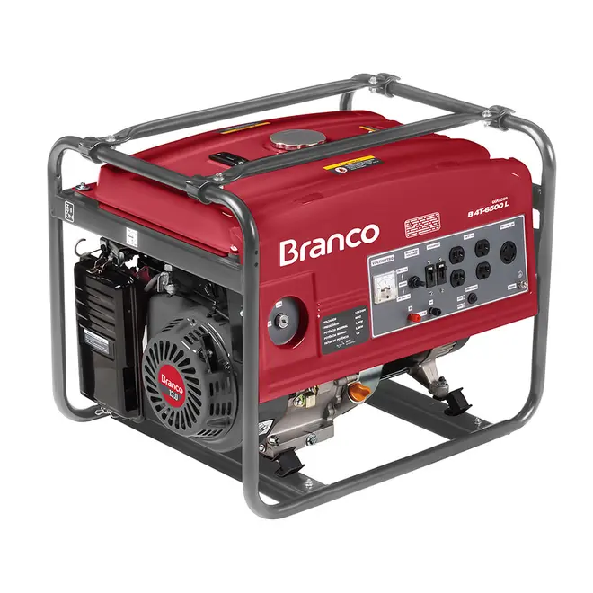 Gerador de Energia a Gasolina 5,5 KVA Part.Manual B4T6500L Branco