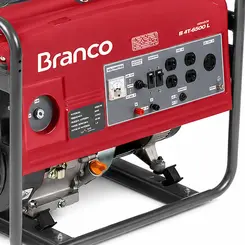 Gerador de Energia a Gasolina 5,5 KVA Part.Manual B4T6500L Branco