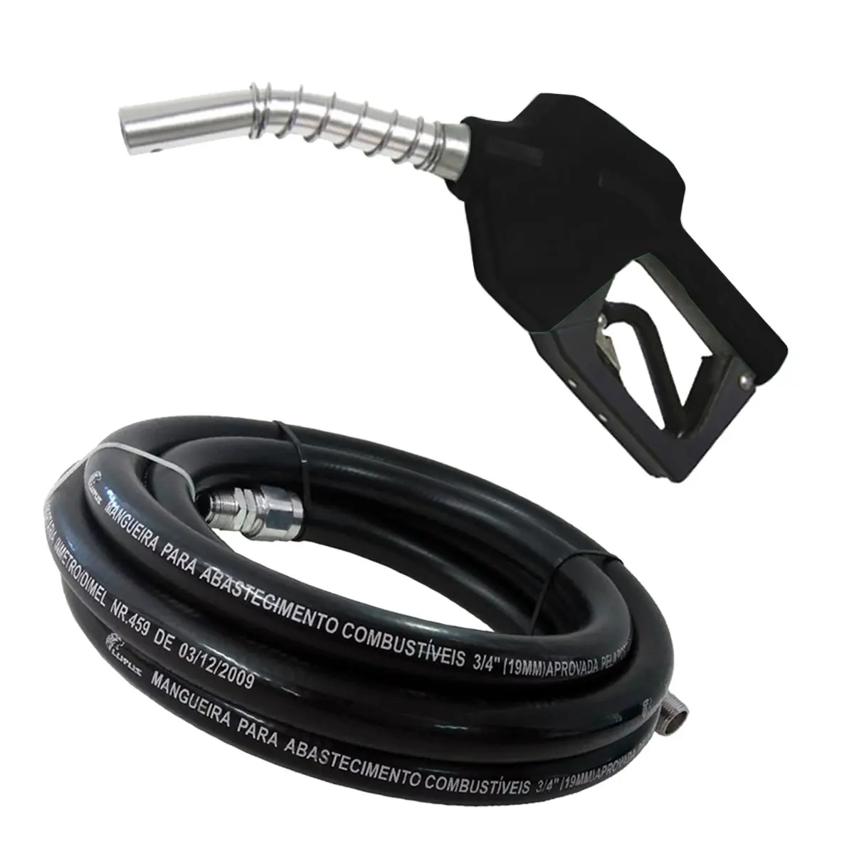 Kit Completo de Abastecimento Bico Preto 3/4"x1/2" Mangueira 3/4"