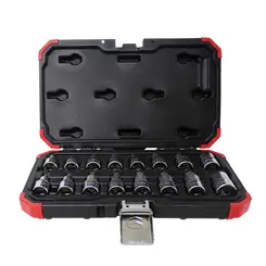 Jogo Soquete Torx 1/2" Perfil Hexalobular 16 Peças Gedore Red