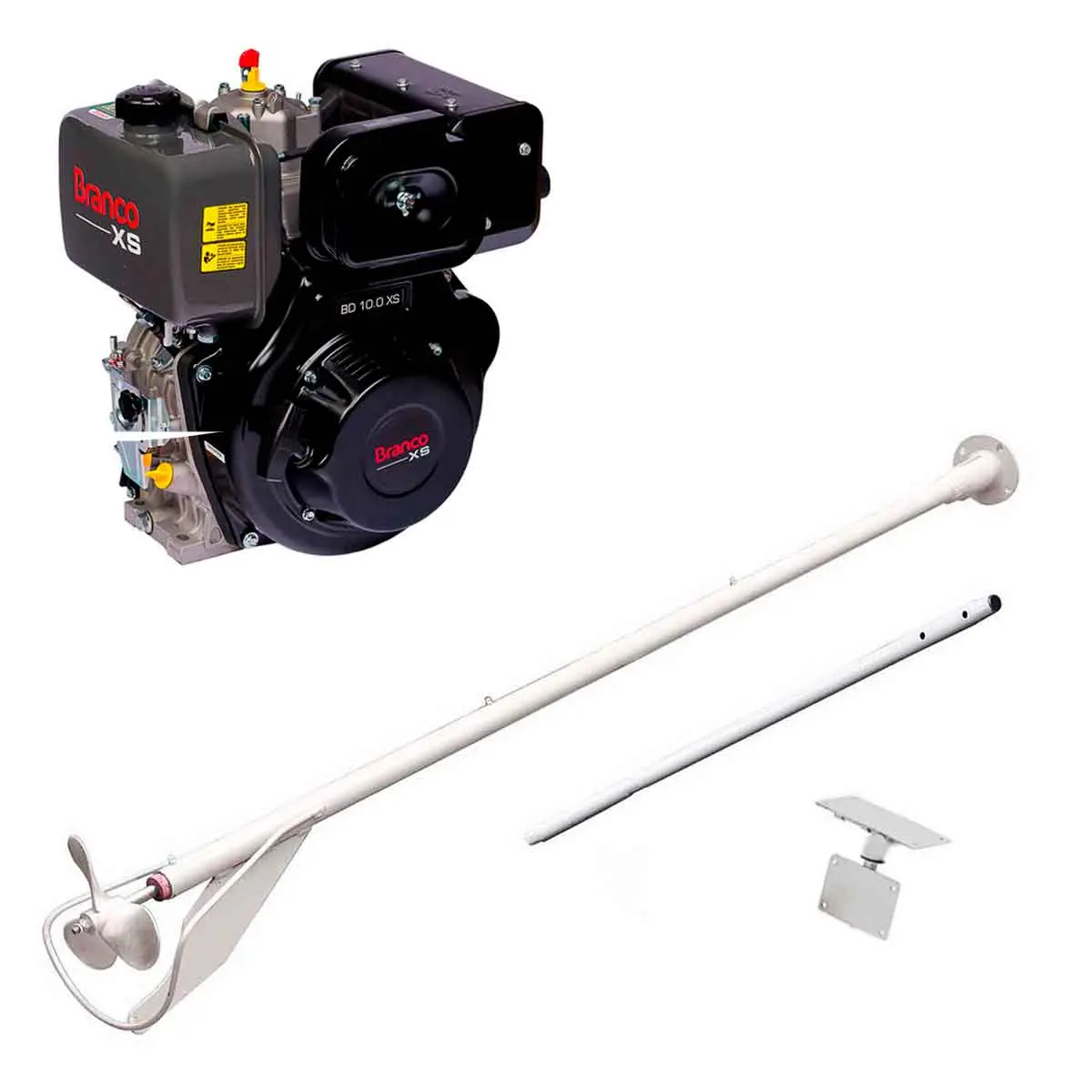 Rabeta Simples 2,8 m com Motor a Diesel Branco 10 cv Partida Manual BD10.0 XS