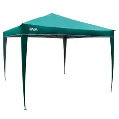Gazebo Dobrável Verde com Pés de Alumínio 3 x 3 metros Kala