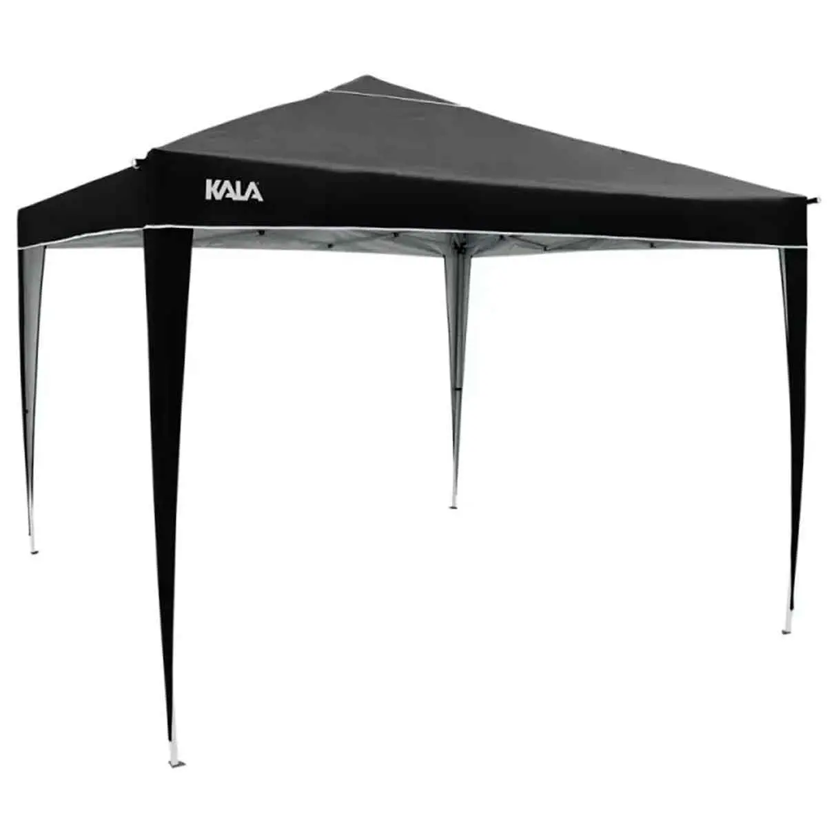 Gazebo Dobrável Preto com Pés de Alumínio 3 x 3 metros Kala