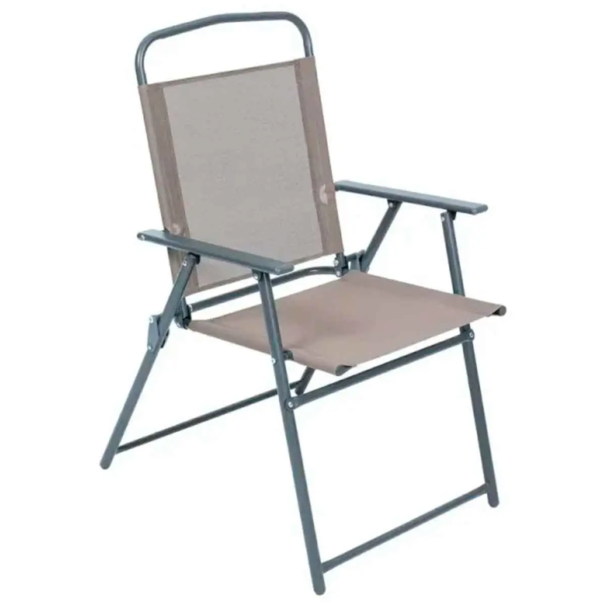 Conjunto de Mesa com Tampo de Vidro para Jardim 6 Peças Marrom Kala