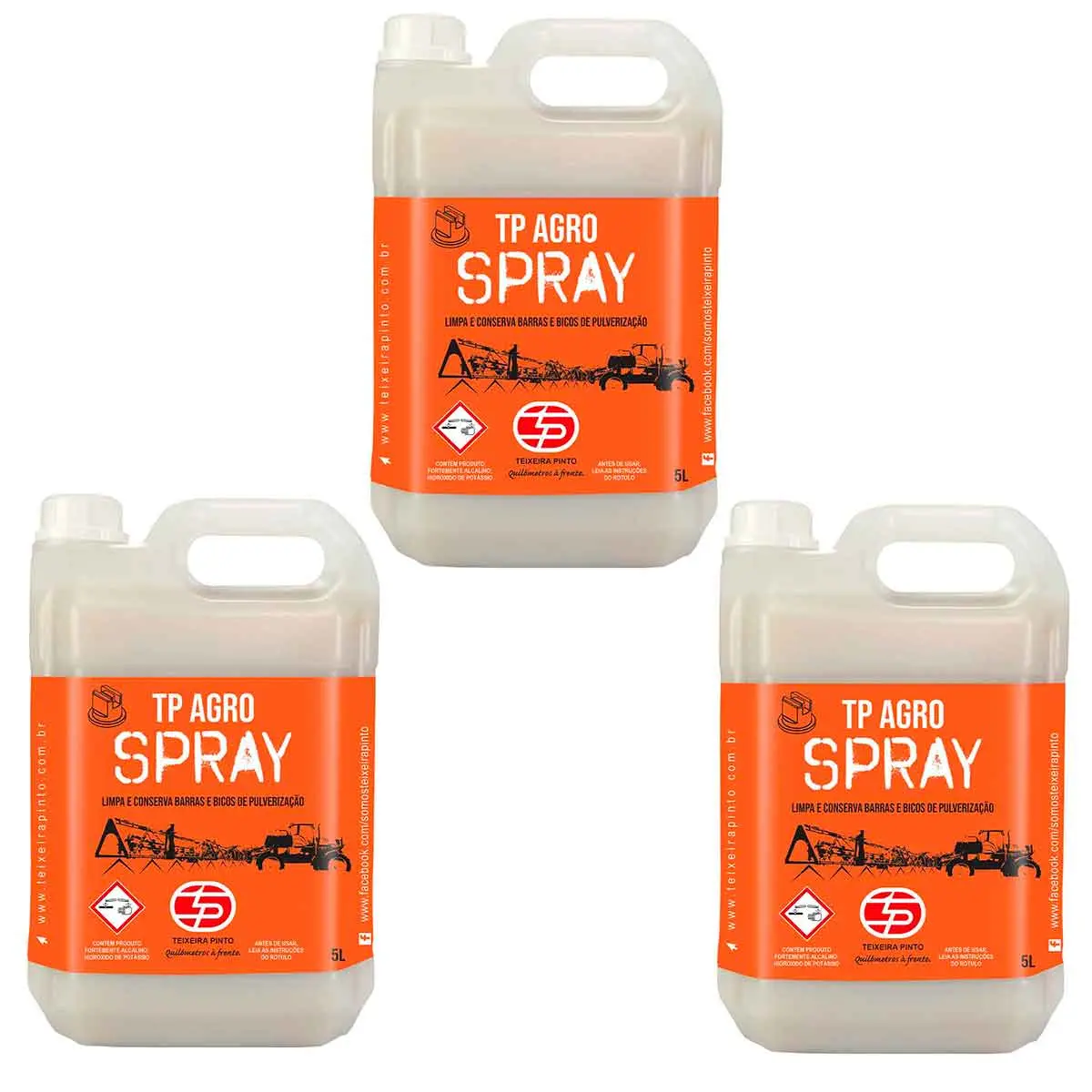 Limpador TP Agro Spray 5 Litros 3 Unidades Teixeira Pinto