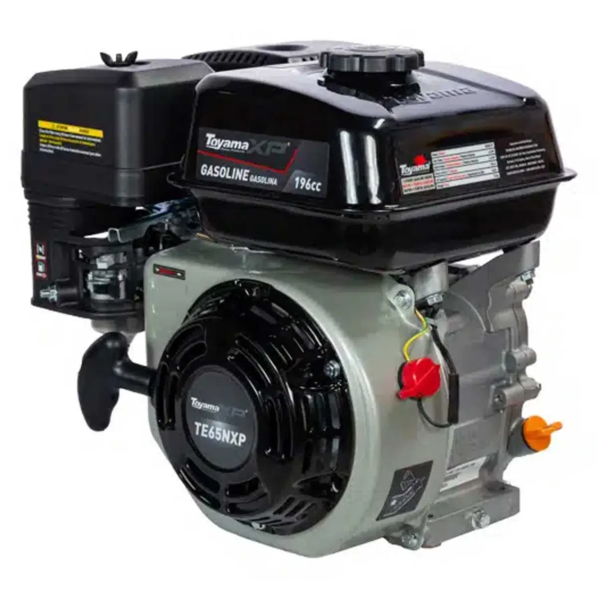Rabeta Horizontal Luxo 1,7 m Cinza com Motor Gasolina 6,5cv 196 cc Eixo 3/4" TE65N-XP Toyama