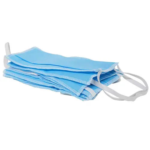 Máscara Descartável TNT Azul Dupla Camada - 50 Unidades