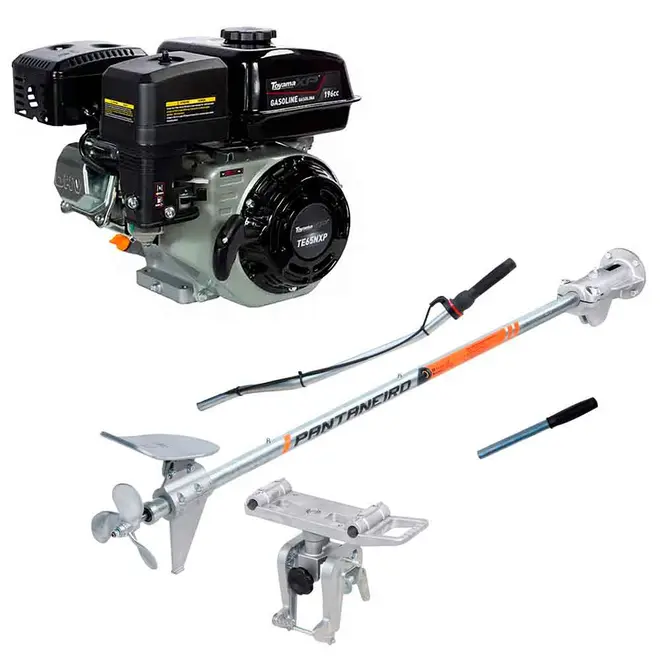 Rabeta Master Plus Pantaneiro 2,2m com Motor Gasolina 6,5cv 196cc 3/4" TE65N-XP Toyama