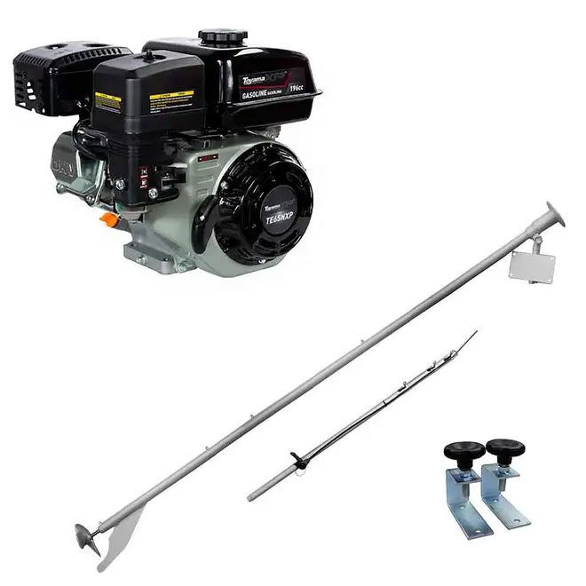 Rabeta Horizontal Luxo 2,2m com Motor a Gasolina 6,5cv 196cc Eixo 3/4 TE65N-XP Toyama