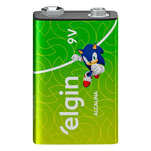 Bateria Alcalina Elgin com 1 unidade 9V Pilha