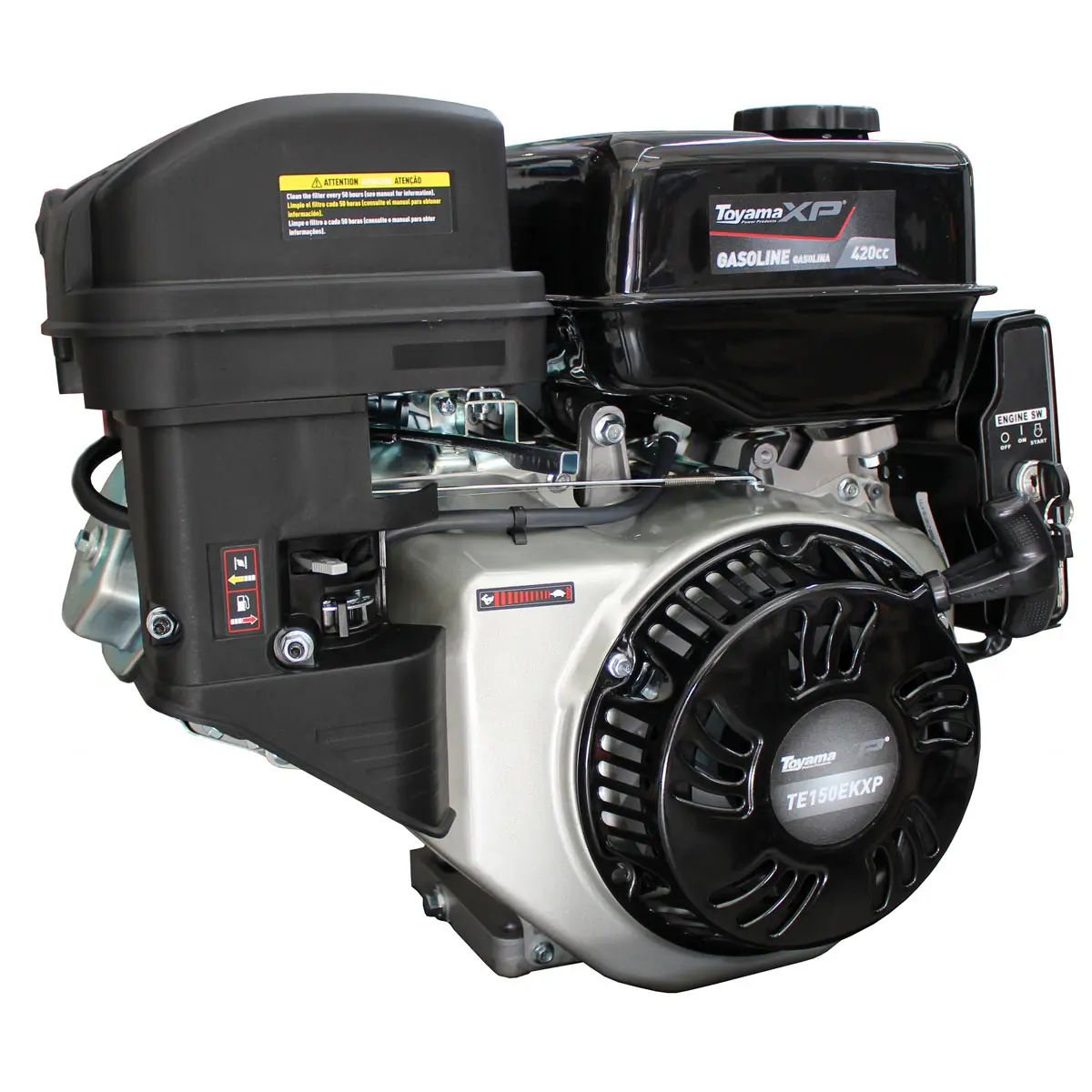 Rabeta para Barco 2,80 m com Motor Toyama Gasolina TE150E-XP 15 cv Part Elétrica