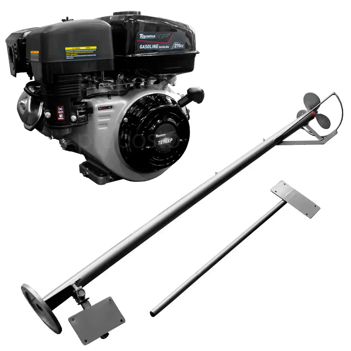Rabeta para Barco 2,8 m Eixo de 1 Pol com Motor Toyama TE90-XP 9,0 hp