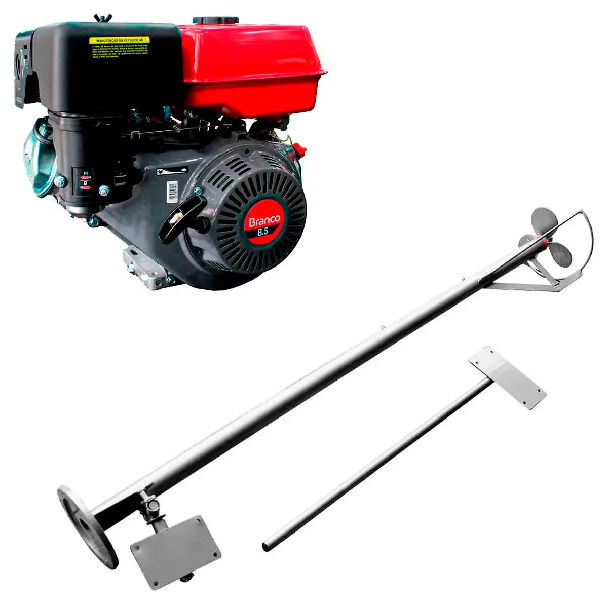 Rabeta para Barco 2,8 m Eixo de 1 Pol com Motor Branco 8,5 hp
