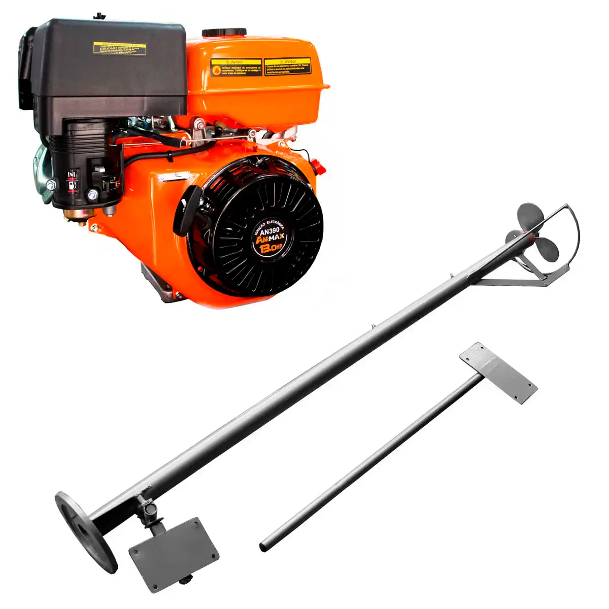 Rabeta para Barco 2,8 m com Motor Anmax Gasolina AN390 13 cv