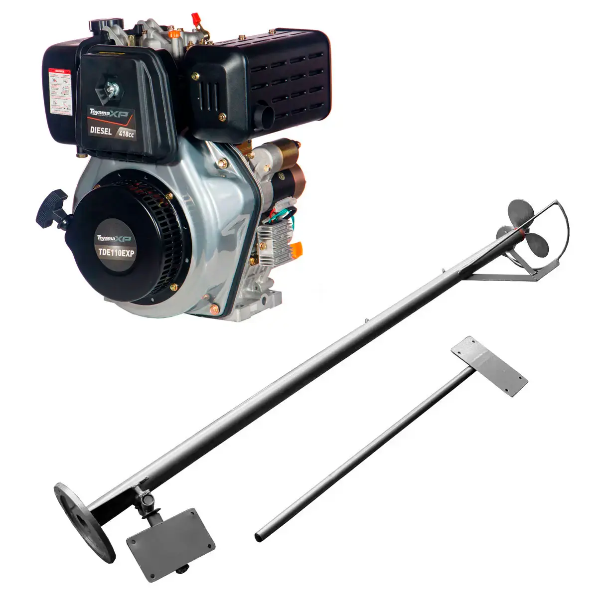Rabeta para Barco 2,8 m Motor Toyama Diesel TDE110EXP 10,5 cv Partida Elétrica