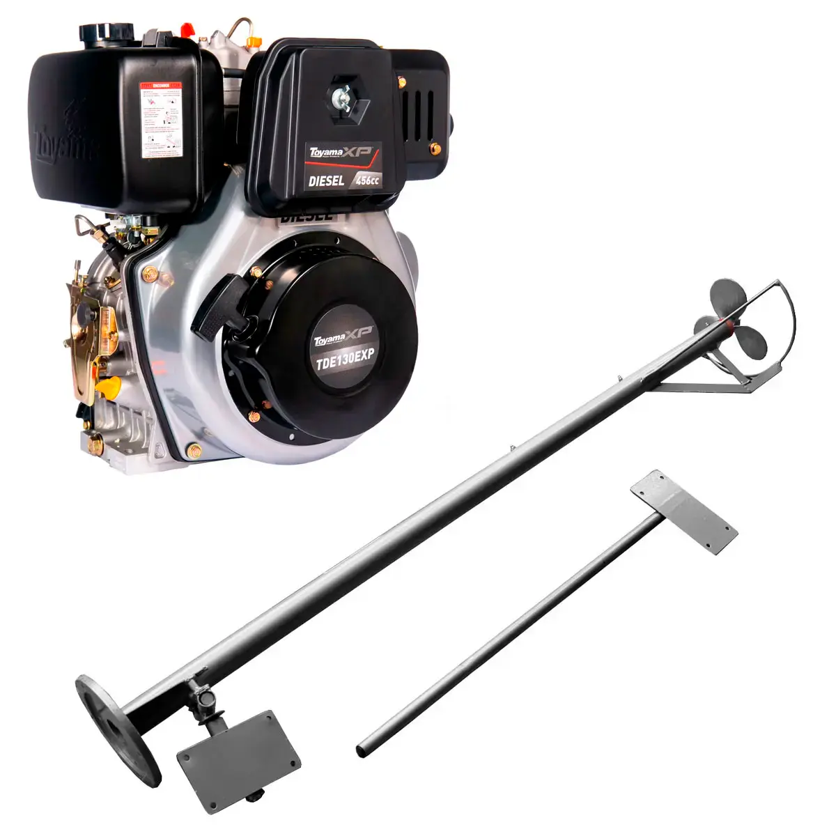 Rabeta para Barco 2,8 m com Motor Diesel Toyama TDE130EXP 12,5 cv Partida Elétrica