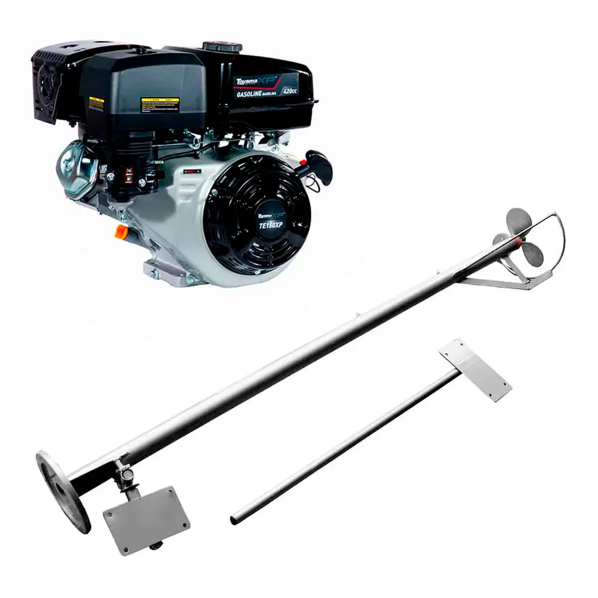 Rabeta para Barco 2,8 m Eixo chavetado com Motor Toyama TE150-XP 15 hp