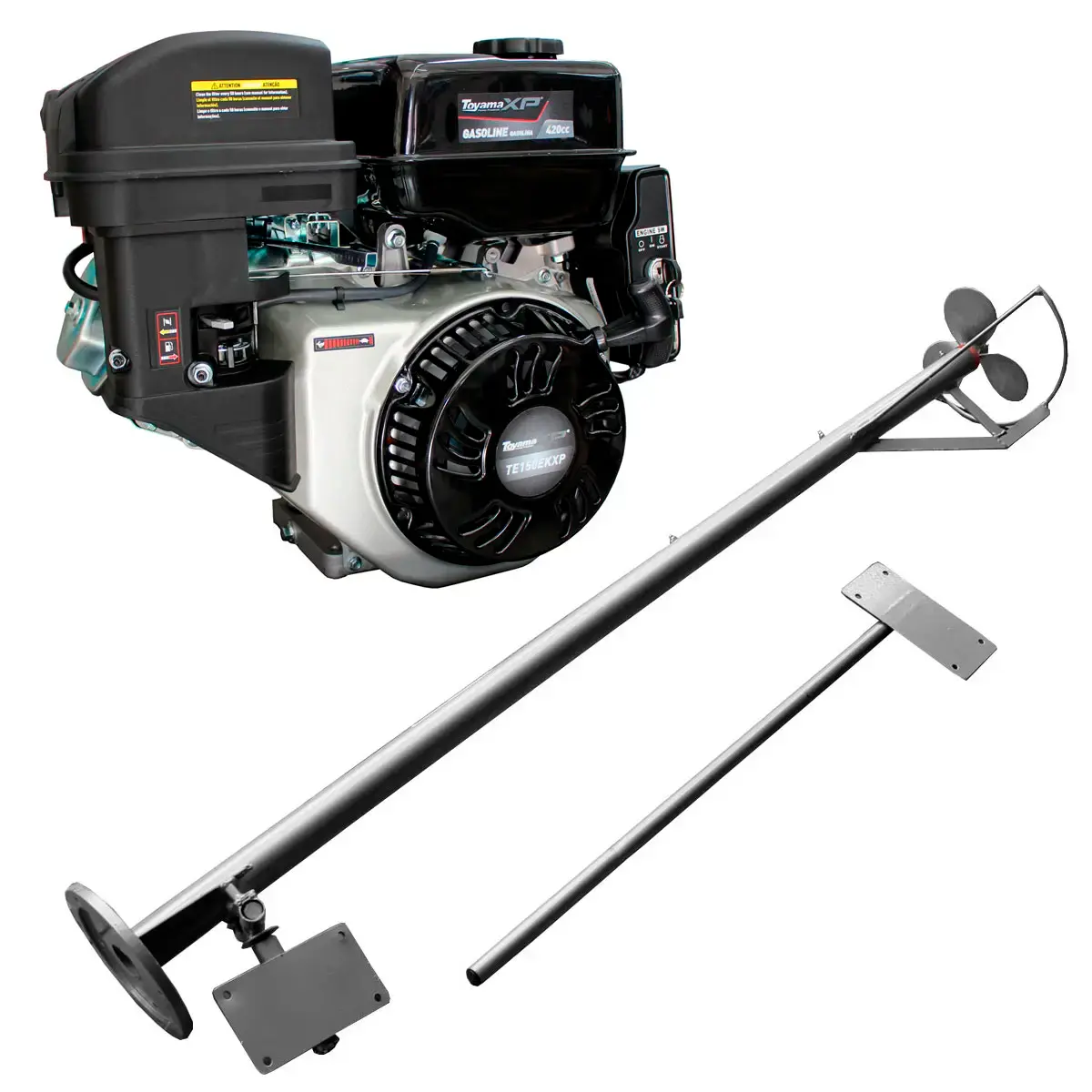 Rabeta para Barco 2,8 m com Motor Toyama Gasolina TE150EK-XP 15 cv Part Elétrica