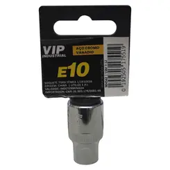 Soquete TORX E-10 Femea com engate de 1/2"  x 38mm