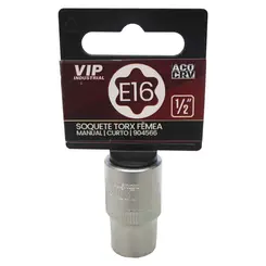 Soquete TORX E-16 Femea com engate de 1/2" x 38mm